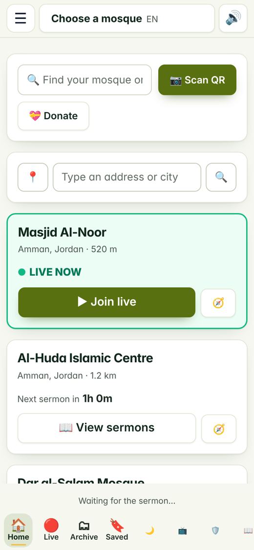 Home: find your mosque